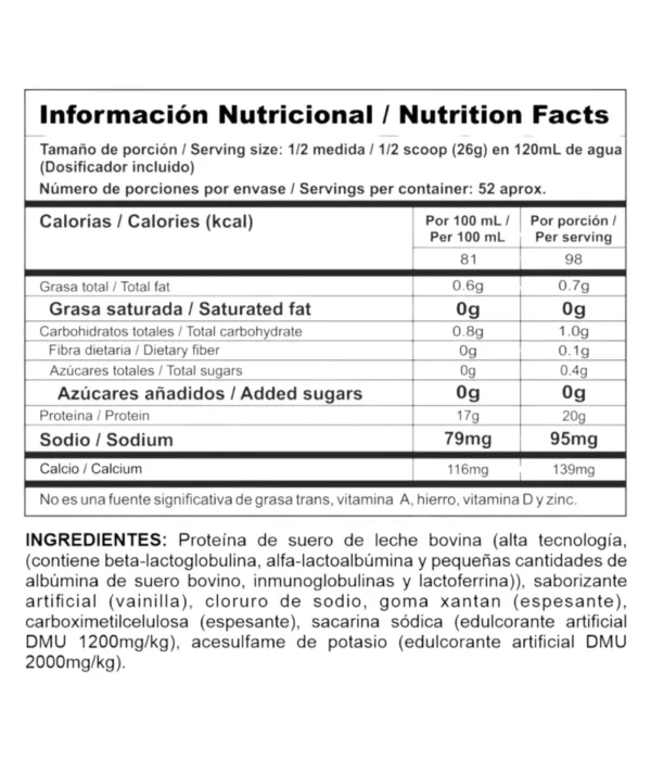 PROTEINA BIPRO CLASSIC VAINILLA 3LB - Image 2