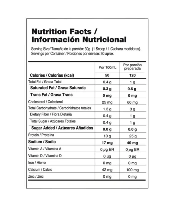 PROTEINA 100% WHEY ELITE VITANAS 2 LBS - Image 3