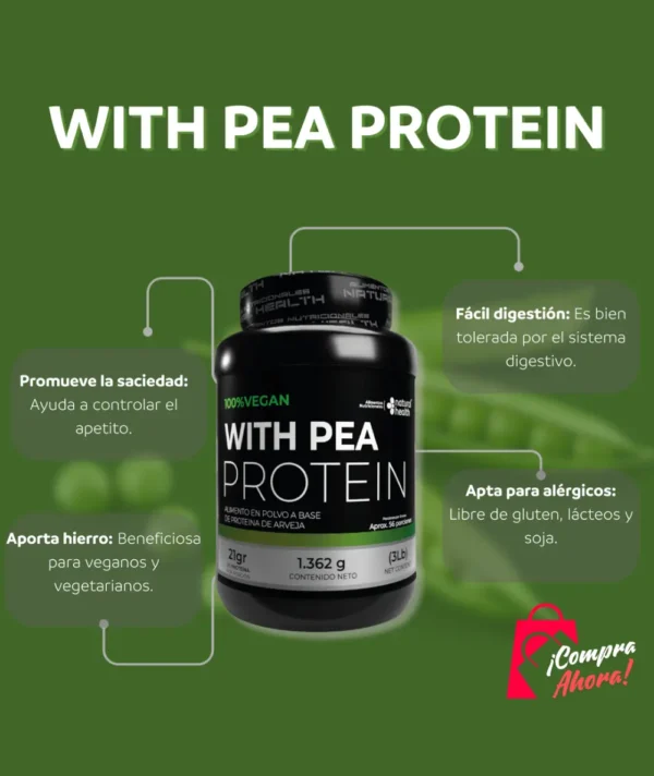 PROTEINA 100% VEGANA 3LBS - Image 2