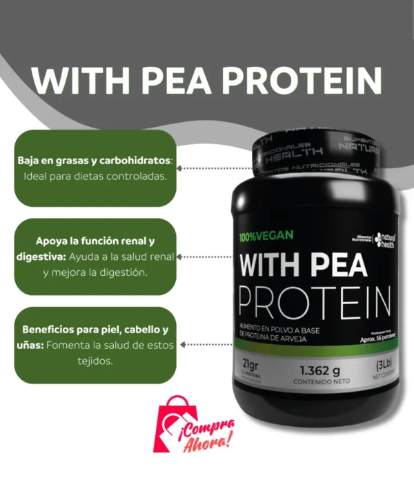 PROTEINA 100% VEGANA 3LBS - Image 3