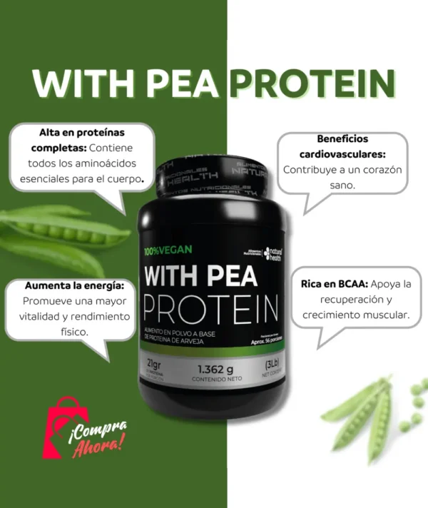 PROTEINA 100% VEGANA 3LBS - Image 4
