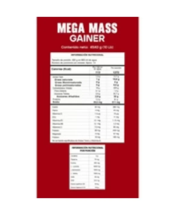 PROTEINA TNT MEGA MASS GAINER 10 LB GAN - Image 3